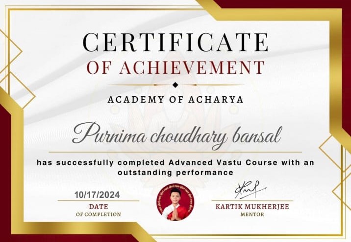 Advanced Vastu Course Certification